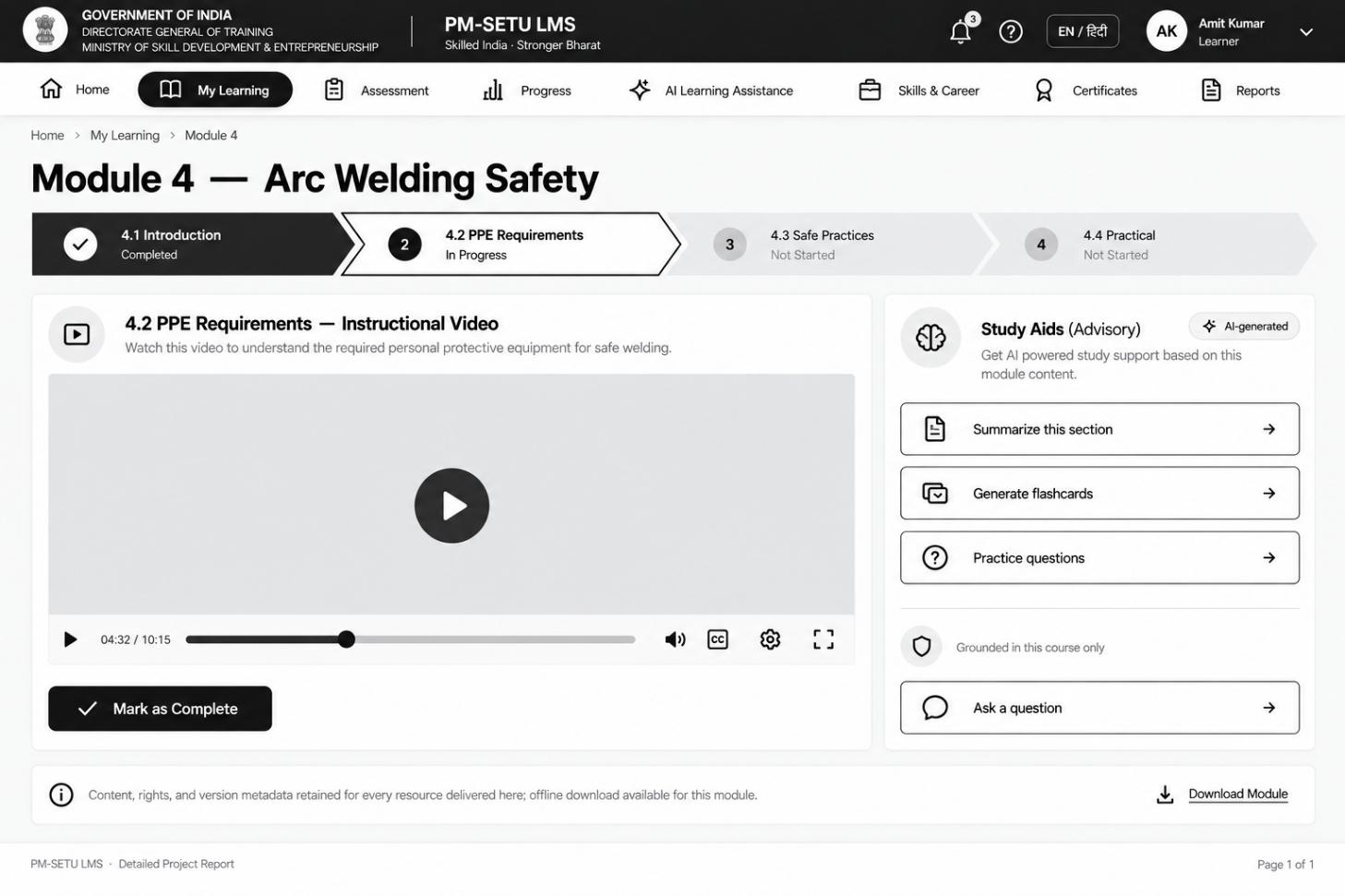 Section: 8.2 Course and content delivery process design