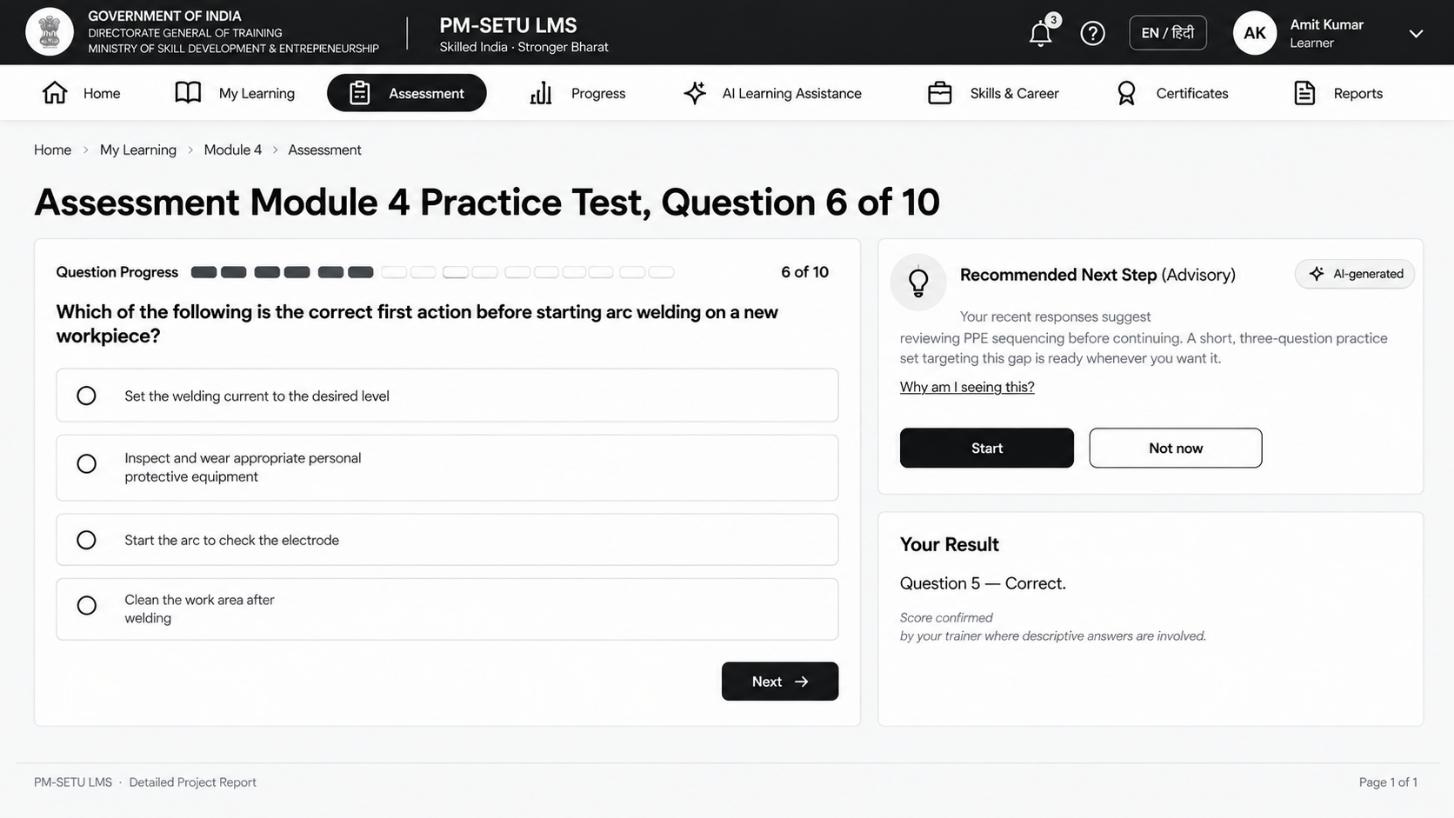 Section: 8.3 Assessment and AI-assisted adaptive learning process design