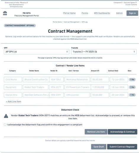 7. Process designs and mockups > Contract management process design