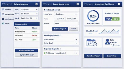 8.3. Attendance Management System > Illustrative Screen Mock-up