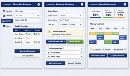 8.4. Class Scheduling System > Illustrative Screen Mock-up