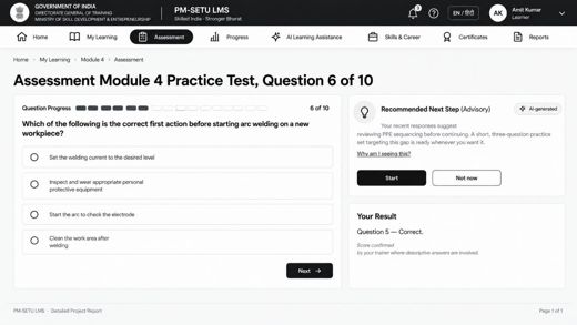 8. Process Designs and Mockups > 8.3 Assessment and AI-assisted adaptive learning process design